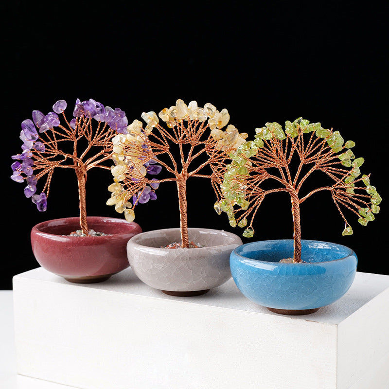 Wholesale of Natural Crystal Tree Ornaments